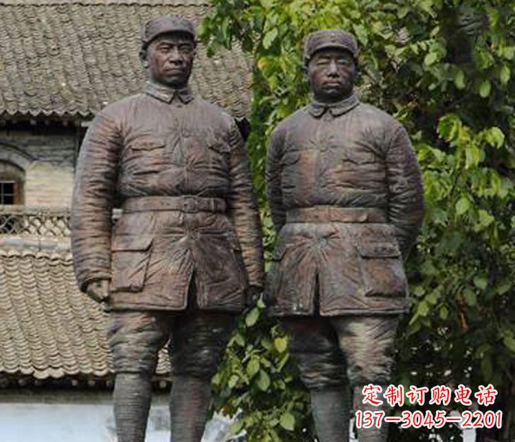 贵州铜雕解放军战士人物雕塑