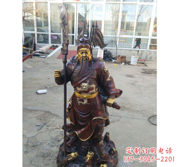贵州铜雕九龙关公