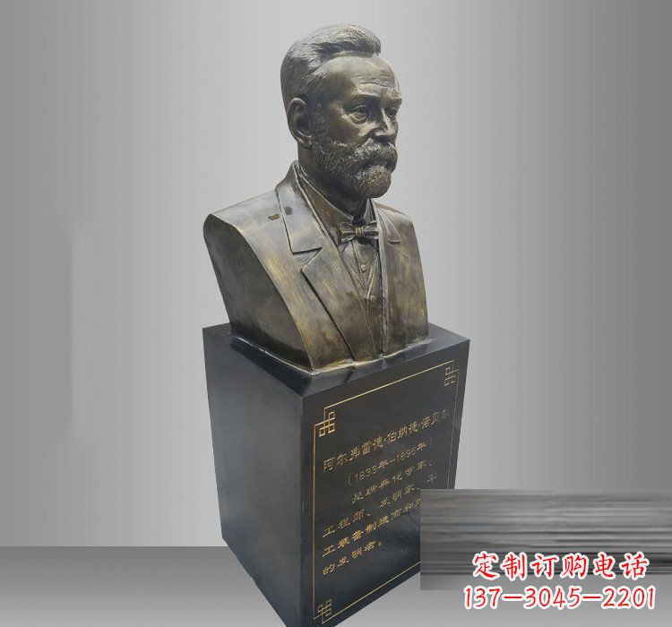贵州铜雕诺贝尔头像