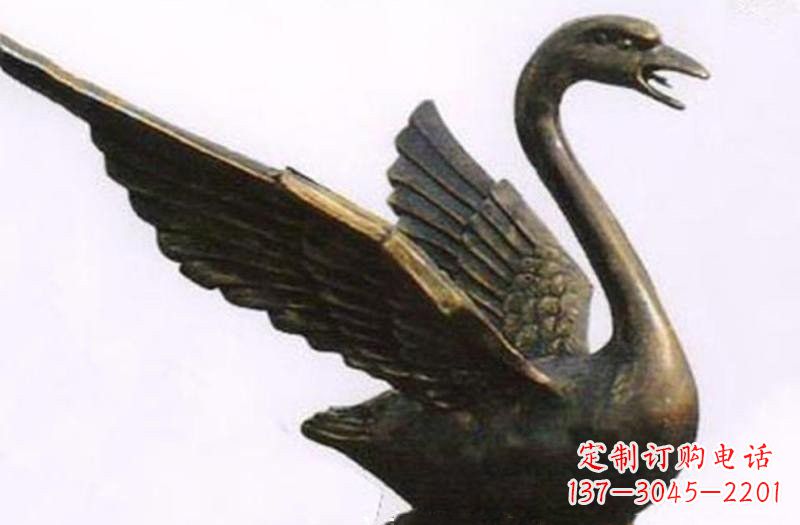 贵州铜雕喷水天鹅公园动物雕塑