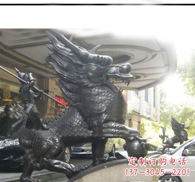 贵州铜雕麒麟公司门口神兽雕塑