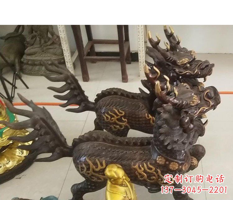贵州铜雕麒麟招财雕塑