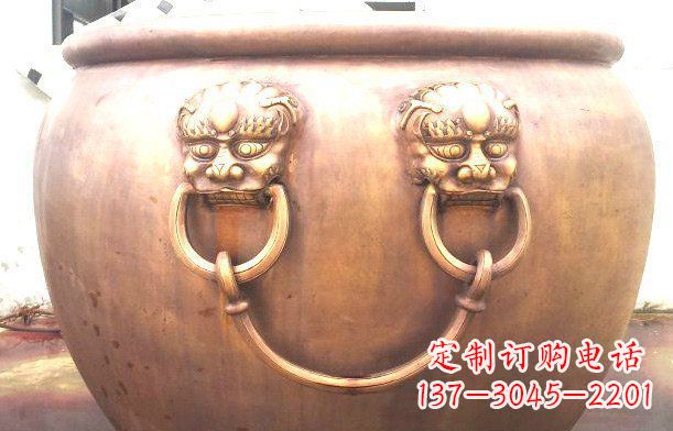 贵州铜雕水缸寺庙景观雕塑_1