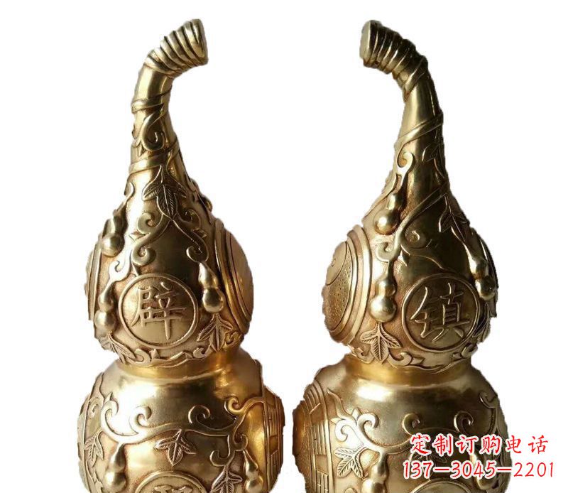贵州铜雕寺庙平安葫芦雕塑