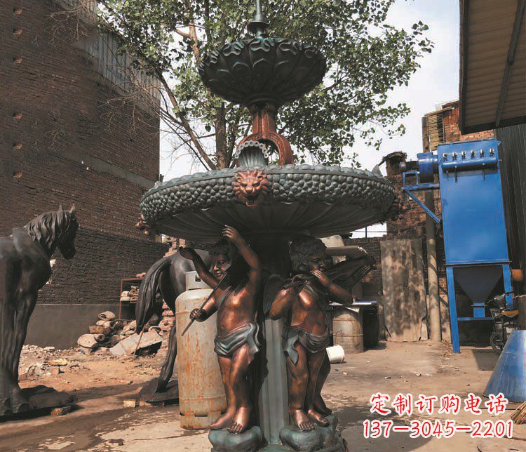 贵州铜雕西方人物喷泉景观雕塑