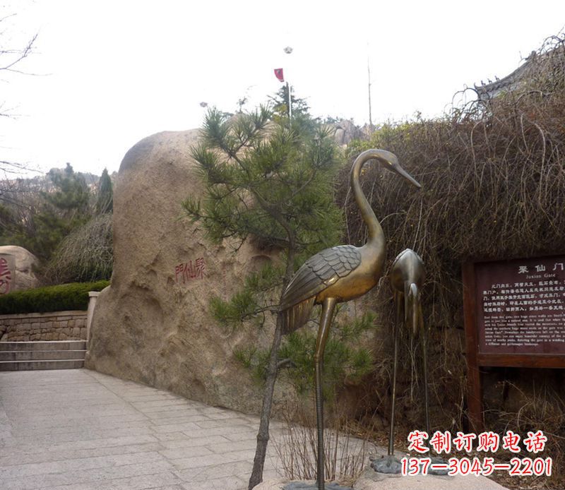 贵州铜雕仙鹤