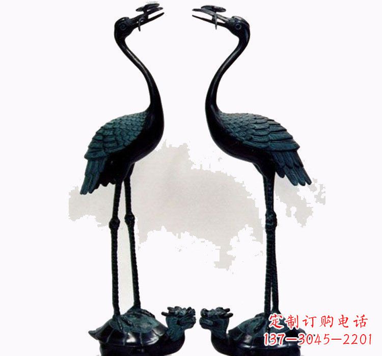 贵州铜雕仙鹤和龙龟
