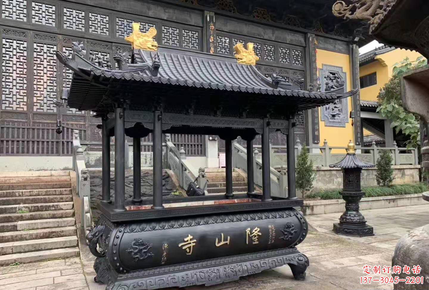 贵州铜雕香炉寺庙景观户外摆件