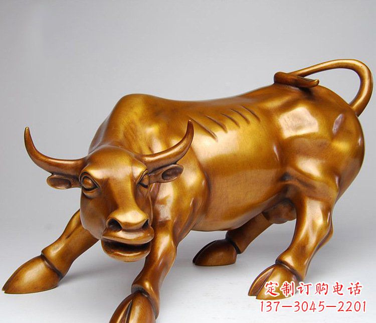 贵州铜雕小区动物牛摆件 (2)