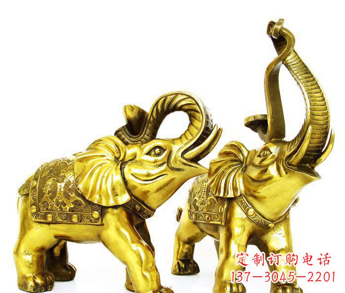 贵州铜雕小象公园动物雕塑