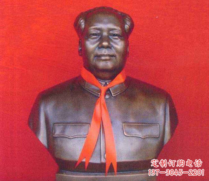 贵州铜雕校园红领巾主席雕塑摆件