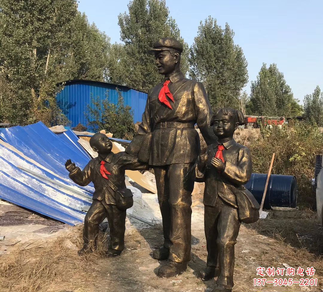 贵州铜雕校园雷锋雕塑