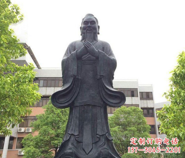 贵州铜雕学校孔子圣人雕塑摆件
