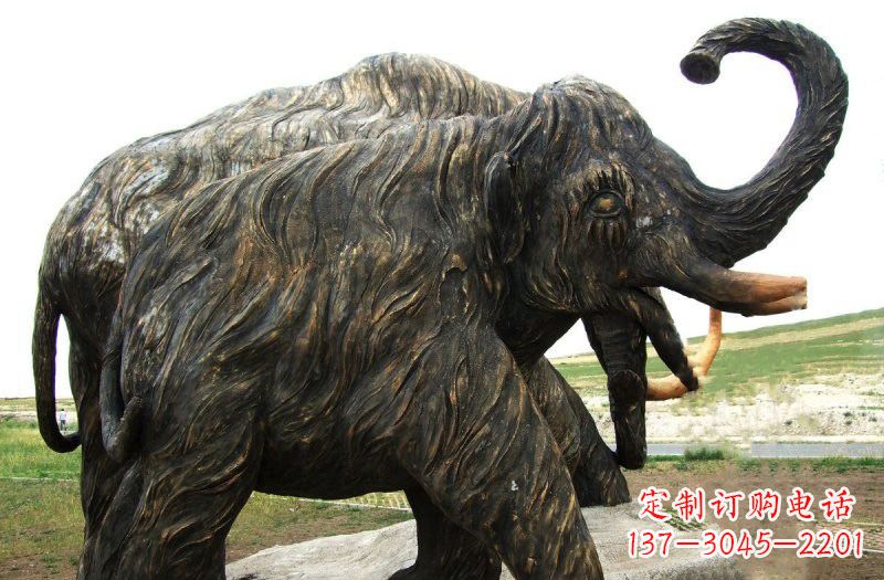 贵州铜雕长毛象动物雕塑
