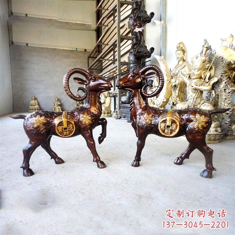 贵州铜雕招财山羊