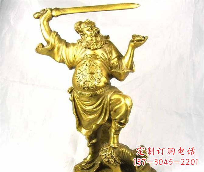 贵州铜雕赵公明古代人物雕塑