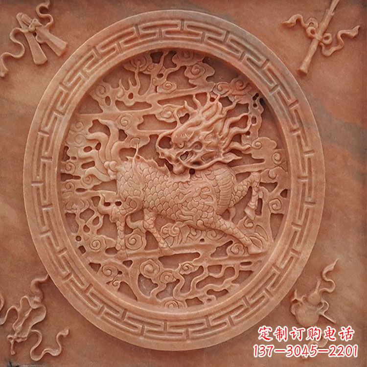 贵州晚霞红麒麟建筑装饰壁画