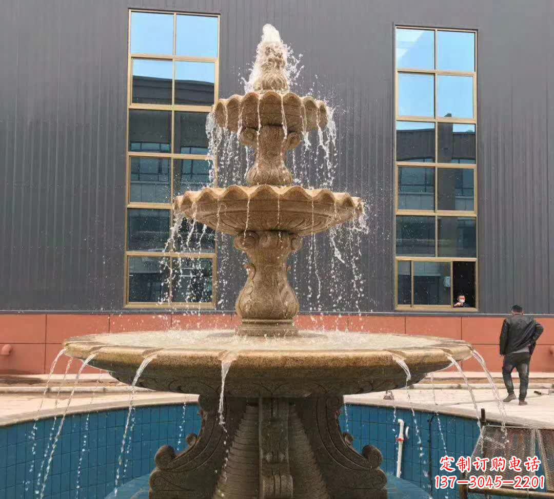 贵州晚霞红三层音乐喷泉