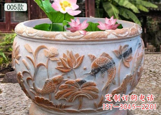 贵州晚霞红水缸鱼缸雕塑