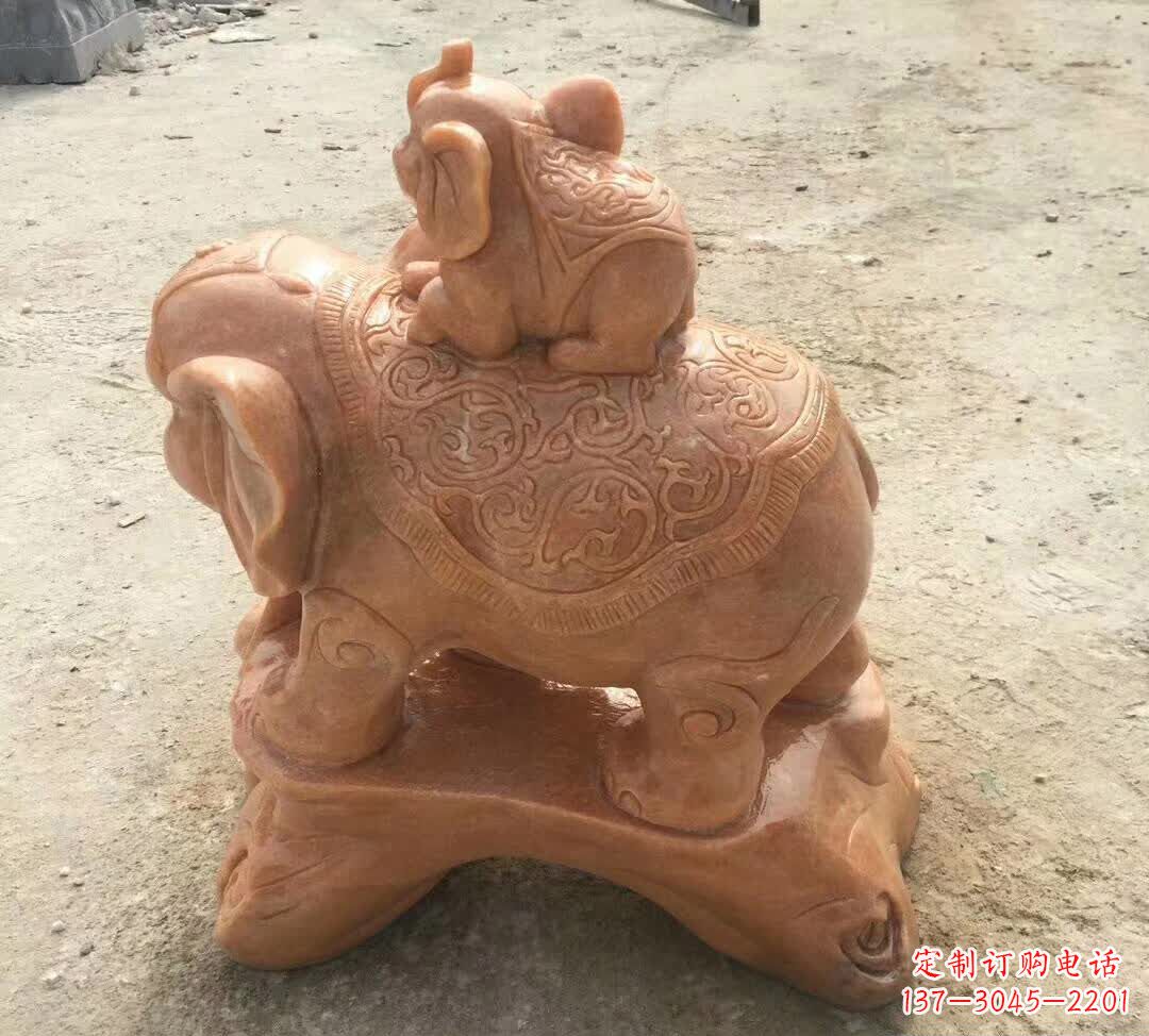贵州晚霞红小象招财动物