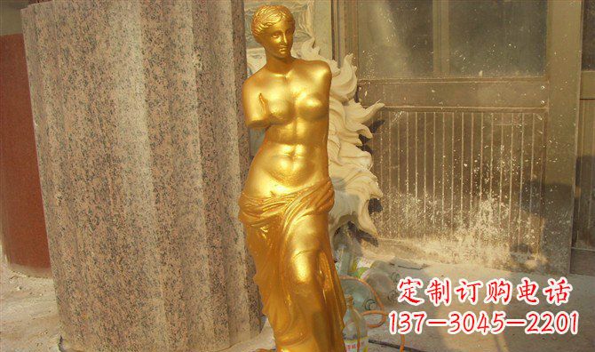 贵州维纳斯玻璃钢仿铜西方人物雕塑 (2)