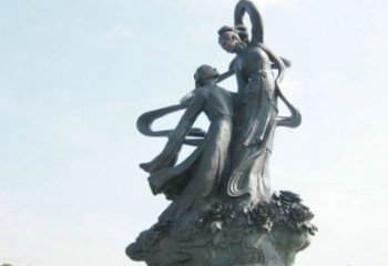 贵州铸就爱情经典，中领雕塑定制牛郎织女广场雕塑