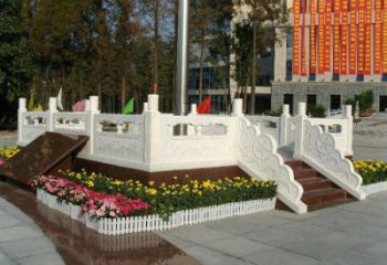 贵州高端定制玉石汉白玉石雕广场升旗台