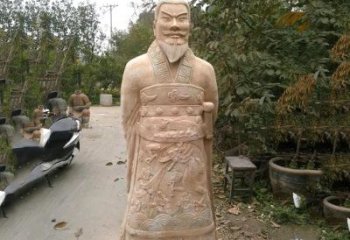 贵州中领雕塑：以秦始皇晚霞红石雕像闻名