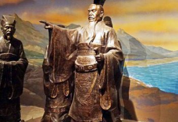 贵州中领雕塑-精美秦始皇大型铜雕像