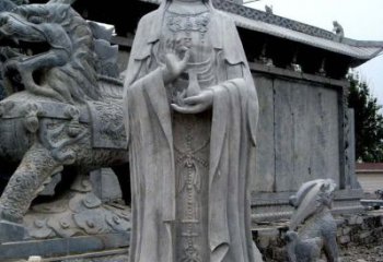 贵州青石仿古观音雕像|传承古代神话传统