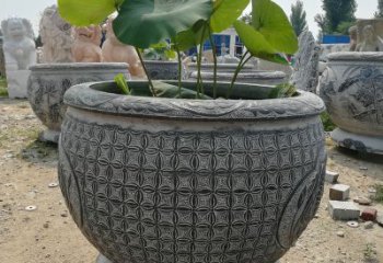 贵州荷花鱼石雕塑，精美雕塑展现浪漫情怀