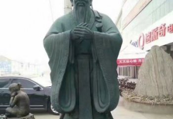 贵州精美的青铜孔子雕像