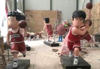 贵州全民健身卡通打篮球人物雕塑