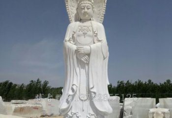 贵州观赏性质的三面观音石雕塑
