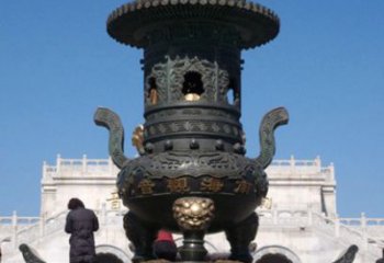 贵州三足香炉铜雕唯美重现历史