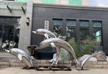 贵州高端定制不锈钢海豚雕塑