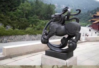 贵州神兽白虎铜雕塑，雕刻出传统中国文化之精髓
