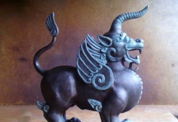 贵州传承中国神兽文化的独角兽铜雕塑