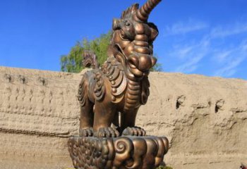 贵州神兽獬豸古铜雕塑摆件