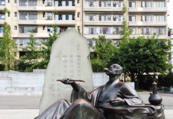 贵州尊贵古朴的古代诗人情景雕塑——杜甫雕塑