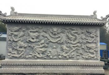 贵州中领雕塑：精美九龙壁雕塑，添彩寺庙庭院