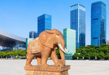 贵州大象雕塑，现代大象喷水雕塑，营造雅致优雅氛围
