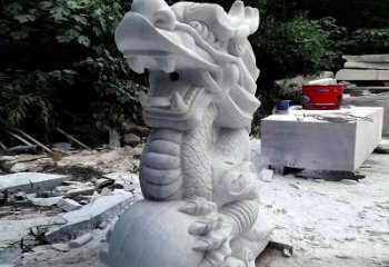 贵州精美石雕龙首喷水雕塑