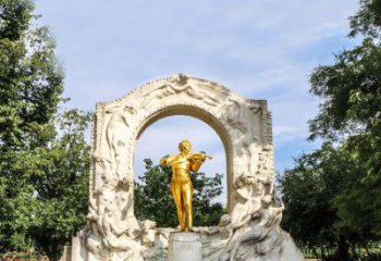 贵州世界名人古典主义作曲家莫扎特公园铜雕像