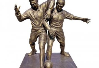 贵州踢足球人物铜雕