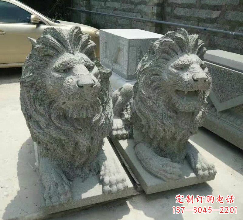 贵州卧式狮子石雕