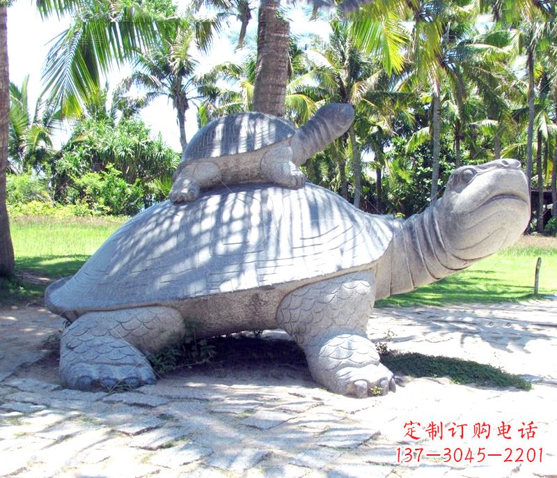 贵州乌龟母子石雕