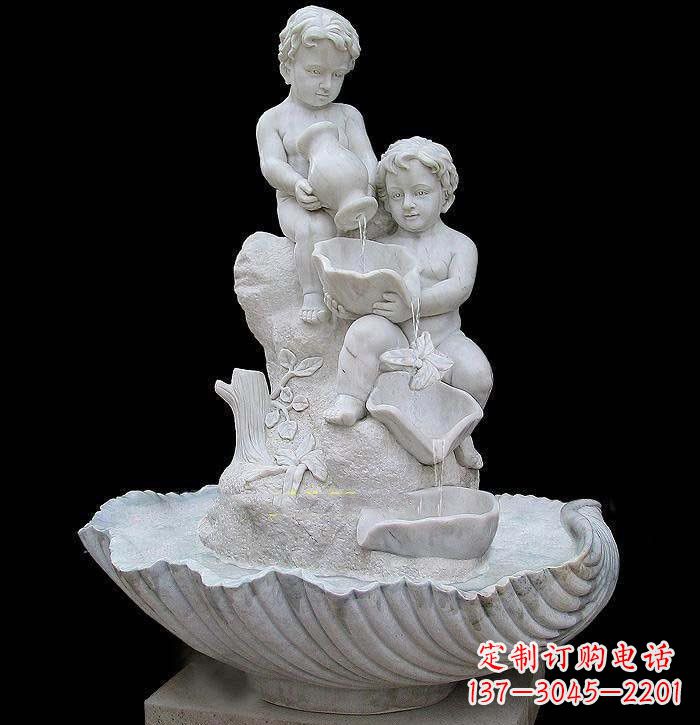贵州西方儿童喷泉石雕