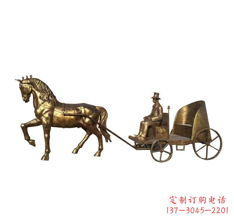 贵州西方马车铜雕