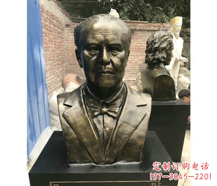 贵州西方名人爱迪生胸像铜雕